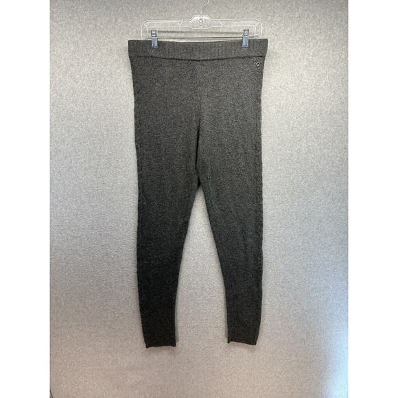Guess Womens Knitted Pants Leggings Size Large Gray Ribbed Pull-On NWT - Picture 1 of 13